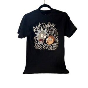 Rick and Morty T-Shirt Adult Swim Ripple Junction Kids Size S Black